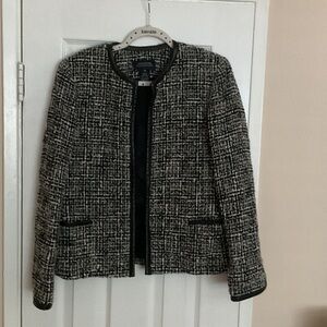 Jones New York Women's Monochrome Tweed Blazer